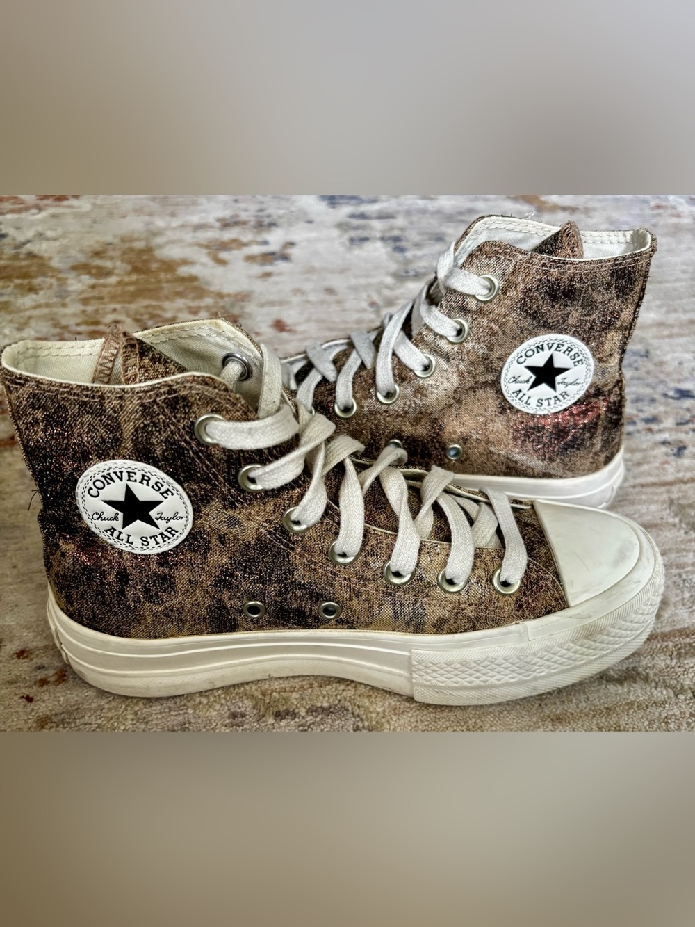 Converse Chuck Taylor Platform High Metallic Camo Sneakers
